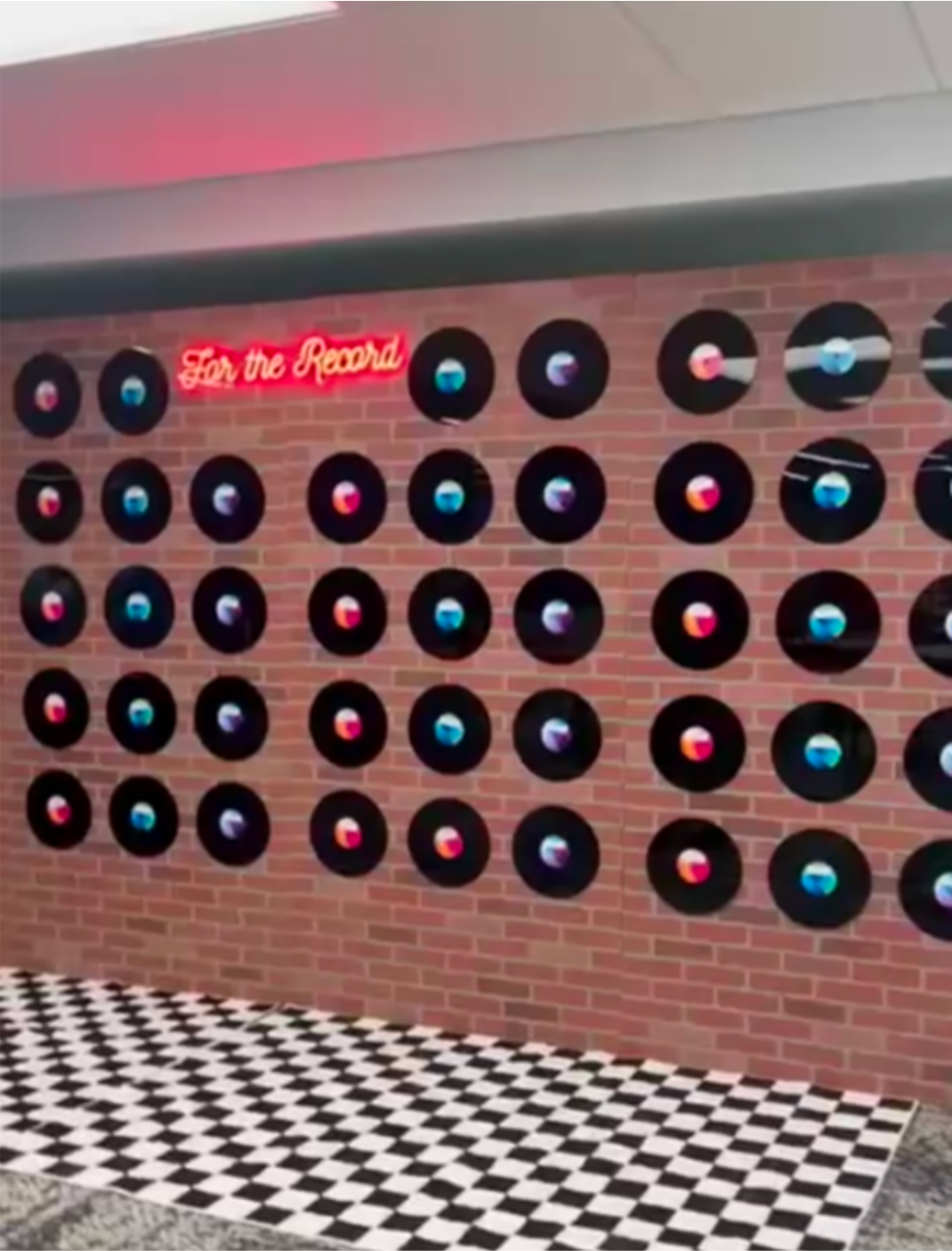 Finished 50s diner record wall
