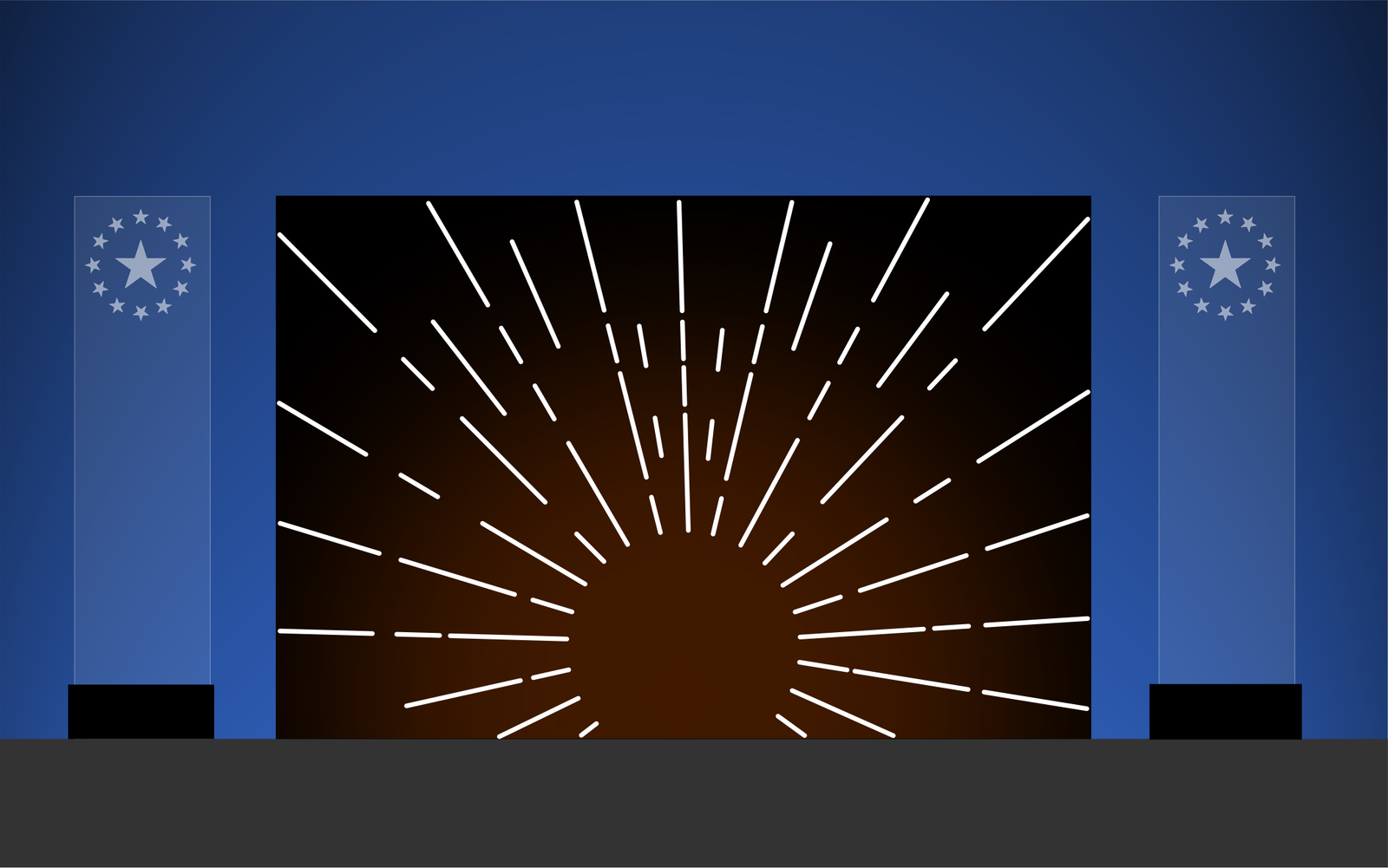 Concept illustration for a sunburst feature